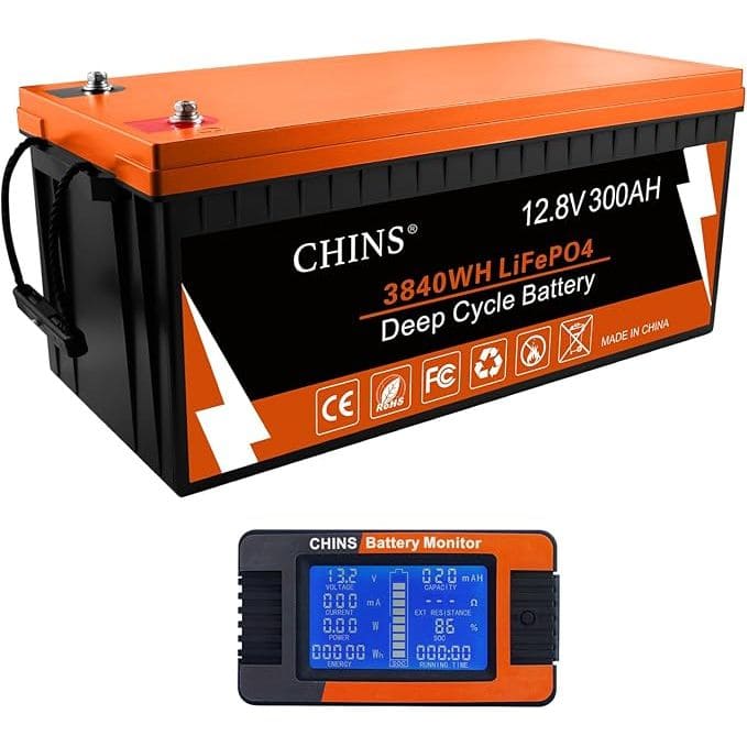 CHINS LiFePO4 Battery Smart 12.8V 300AH